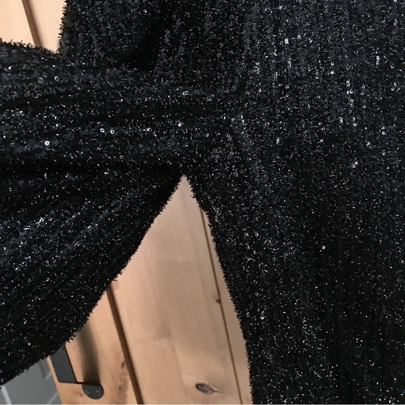 ANTHROPOLOGIE MAEVE Disco Jumpsuit Black Size 6 - Picture 10 of 11